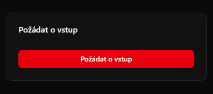 Žádost o vstup do zavřeného týmu