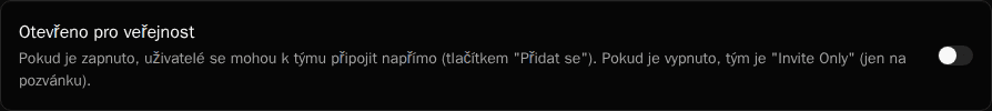 Nastavení otevřenosti týmu